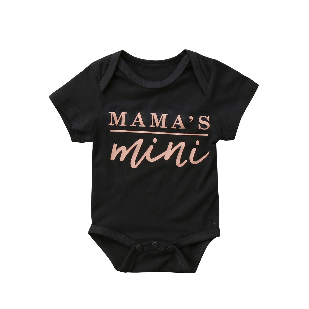 Enhill Newborn Baby Short Sleeve Bodysuit Romper - Soft Cotton Summer Outfit for Infant Boys & Girls (Black) | Perfect for Playdates, Family Photos & Everyday Comfort