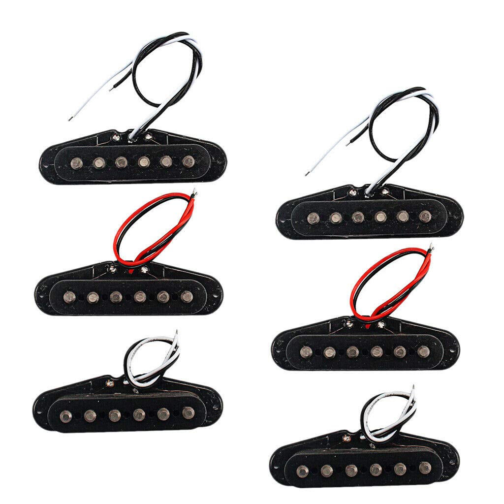 6pcs Alnico V Single Coil Pickup Set - SSS Pickups for ST Electric Guitars - Perfect for Blues, Rock & Vintage Tone Upgrades