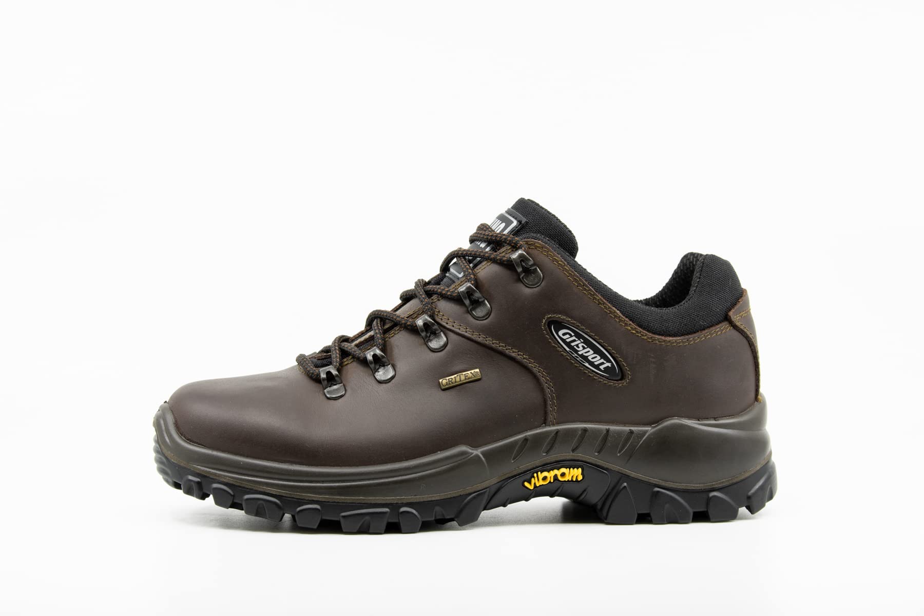 Grisport Unisex Trekking Hiking Shoes - Water-Repellent Leather Pull-On Climbing Boots for Men & Women (Dark Brown, EU 43) - Perfect for Outdoor Adventures, Mountain Climbing & Trail Walking