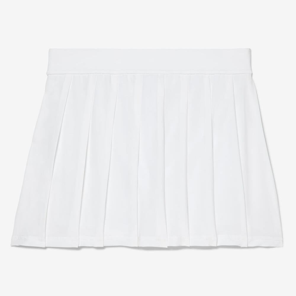 Fila Women's Essential Pleated Tennis Skort - White | Athletic Skirt with Shorts for Running, Golf & Casual Wear