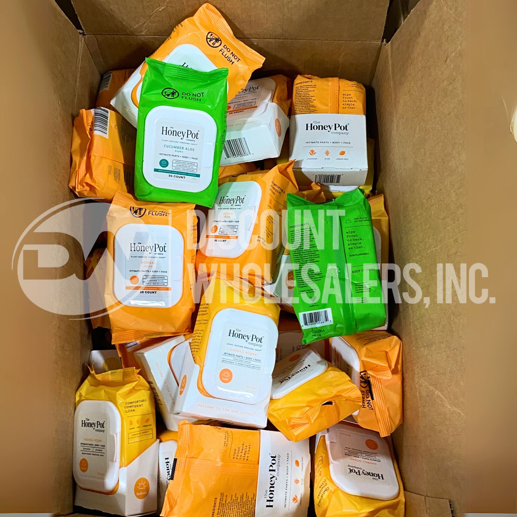 Honey Pot Assorted Wipes - 55 Count Pack | Gentle & Natural Feminine Wipes for Women | Perfect for Travel, Gym & On-The-Go Hygiene