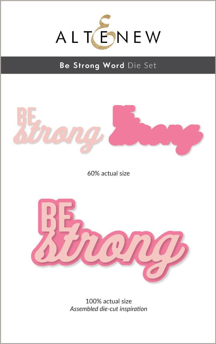 Be Strong Word Die Set - Inspirational Metal Crafting Stamps for DIY Scrapbooking, Card Making & Home Decor