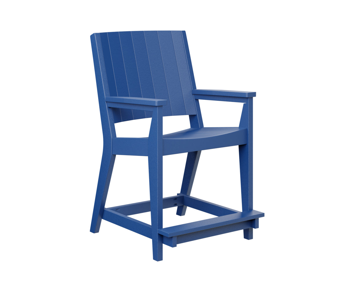 Berlin Gardens Mayhew Chat Counter Chair - Stylish Bar Stool for Kitchen Island, Breakfast Nook & Home Decor - Durable Indoor/Outdoor Use