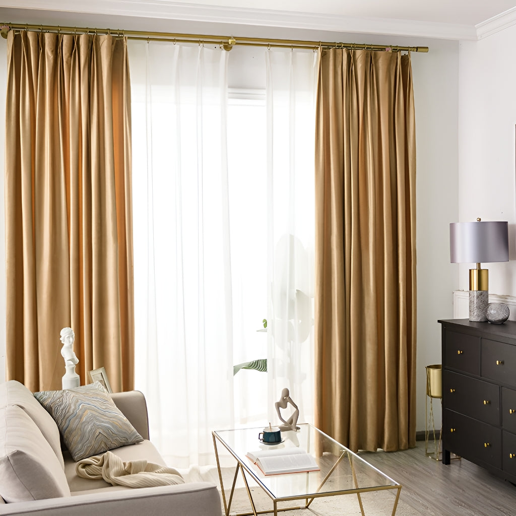 Blackout Curtains for Bedroom - Blakely Velvet Room Darkening Custom Drapes, Thermal Insulated & Noise Reducing Window Treatments for Home, Office, Nursery (100% Light Blocking) - Perfect for Shift Workers & Light Sleepers