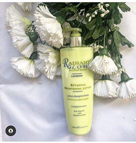 Radiant Glow Botanical Brightening Lotion - 400ml | Natural Skin Brightener with Vitamin C | Perfect for Daily Hydration & Evening Skincare Routine