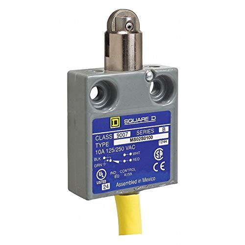 SPDT Limit Switch with Parallel Roller Plunger - IP67 Waterproof Rating for Industrial Automation & Machinery Safety Applications