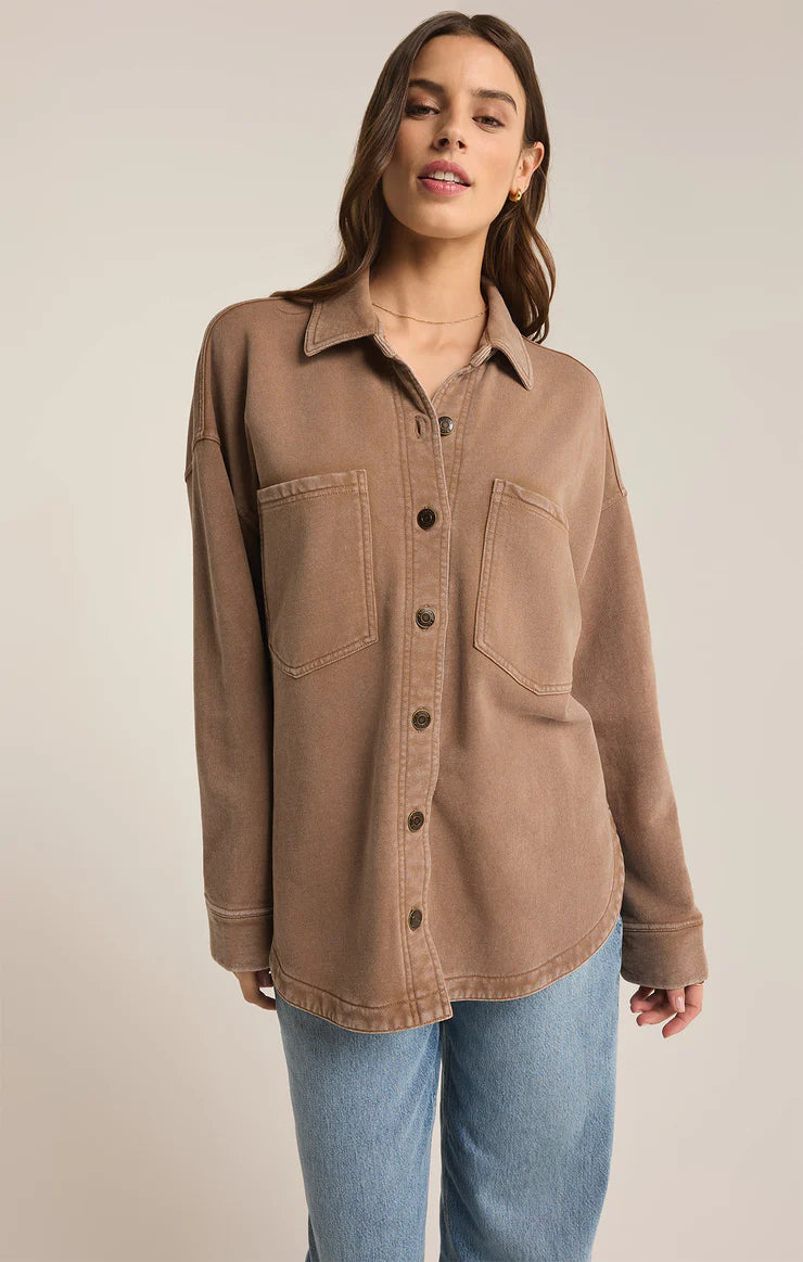 Z Supply Women's All Day Knit Jacket - Cozy Campfire Color Cardigan for Casual Wear, Office & Weekend Outfits | Soft Stretch Comfort Sweater for Fall & Winter Layering