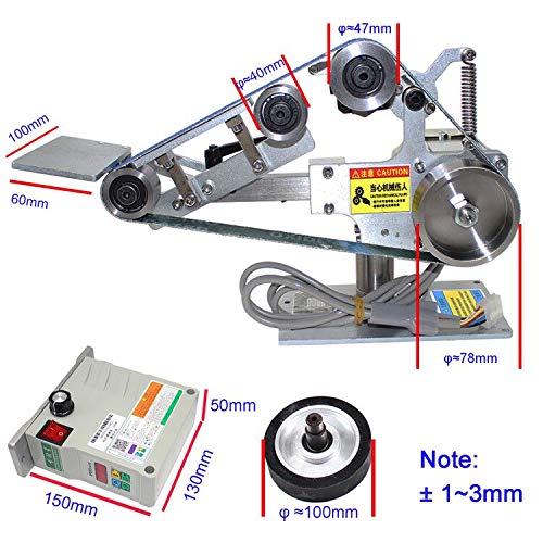 762X25MM Brushless Motor Belt Sander Polisher - 110V Grinding & Sharpening Machine with Fixed Angle Open V Clamp | Perfect for Woodworking, Metal Polishing & DIY Projects