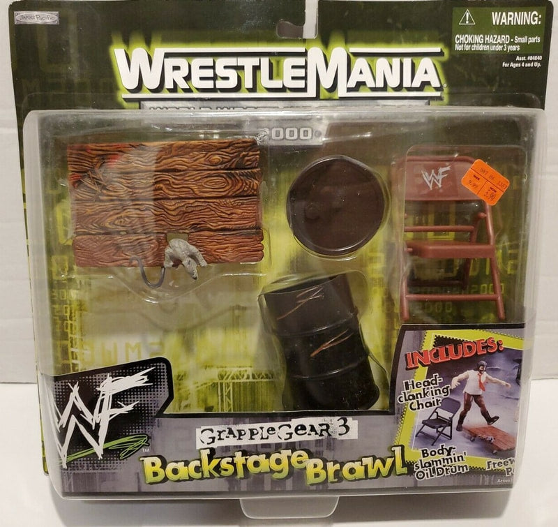 1999 WWF Jakks Pacific Grapple Gear Series 3 Backstage Brawl Wrestling Action Figure - Collectible Toy for WWE Fans & Nostalgic Wrestling Memorabilia Display