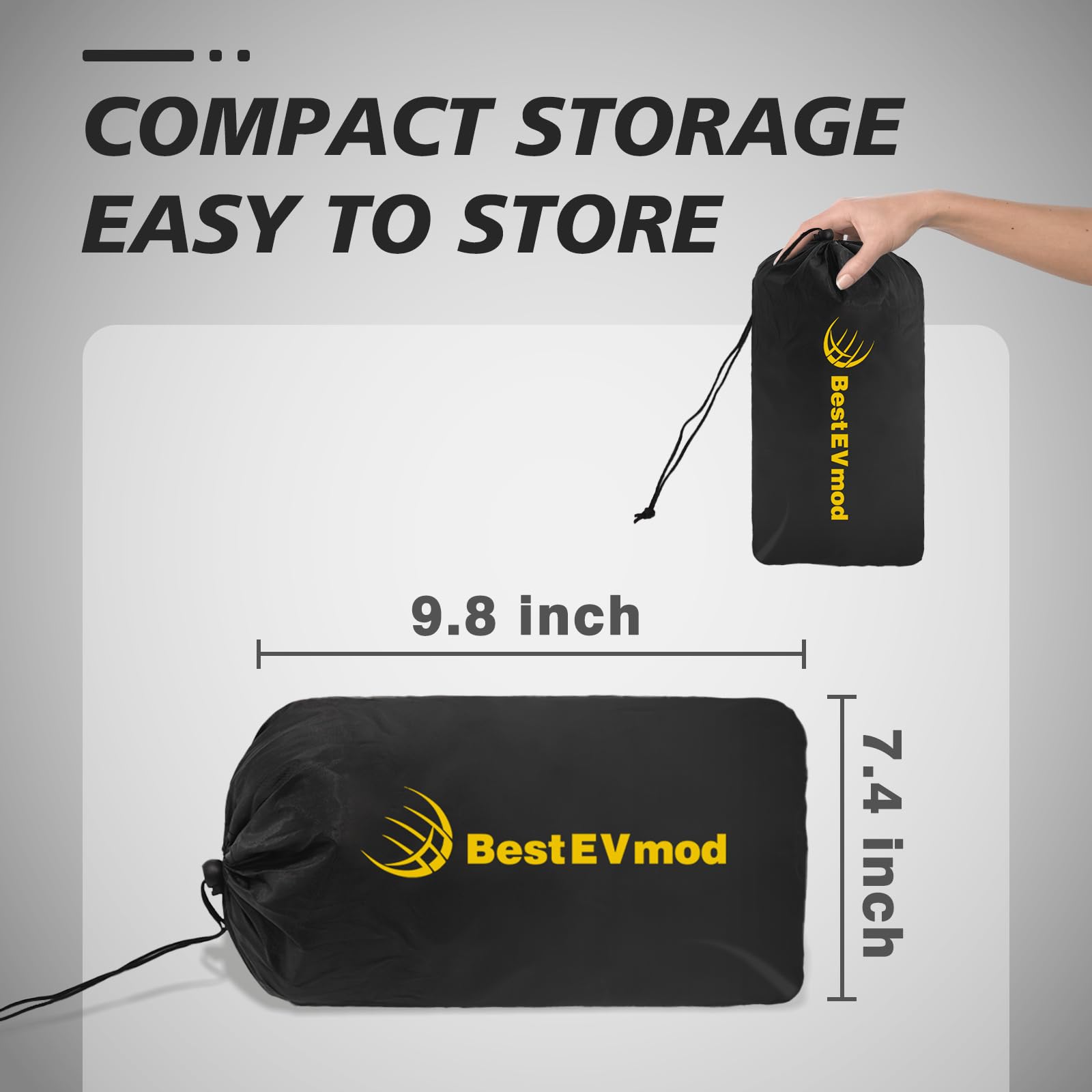 BestEvMod Truck Bed Air Mattress for Tesla Cybertruck 2023-2024 | Custom Fit Pickup Truck Accessories with Built-in Pump & Carry Bag | Camping, Travel & Outdoor Adventures Air Bed for Back Seat or Truck Bed