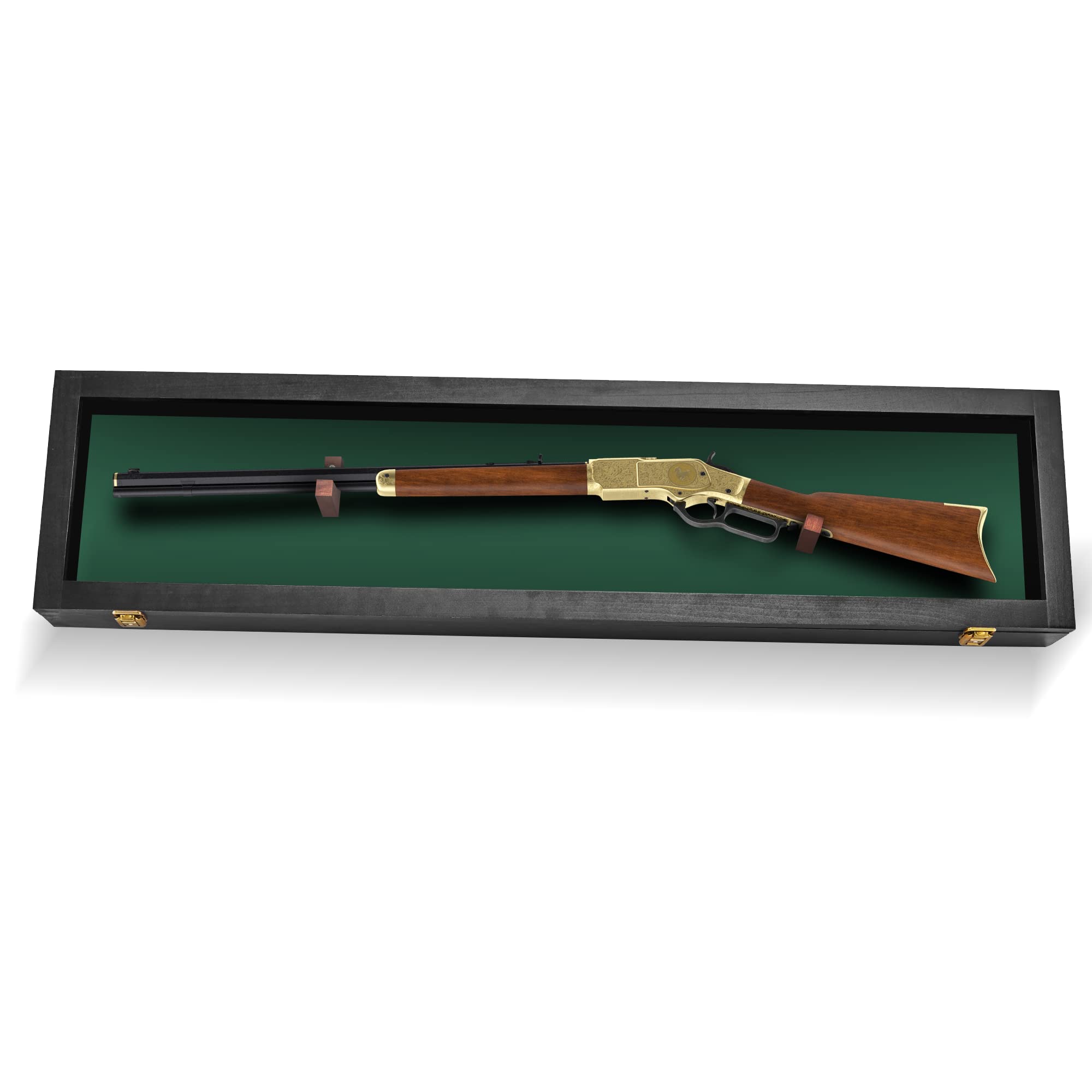 Lockable Gun Display Case for Rifles & Shotguns - Acrylic Door Wall Mount Cabinet for Firearms & Swords - Secure Storage for Home, Office, or Gun Range