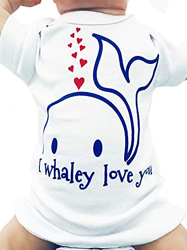 Whale Baby Bodysuit - Unisex Beach Outfit for Summer (6-12M) | Ocean Theme