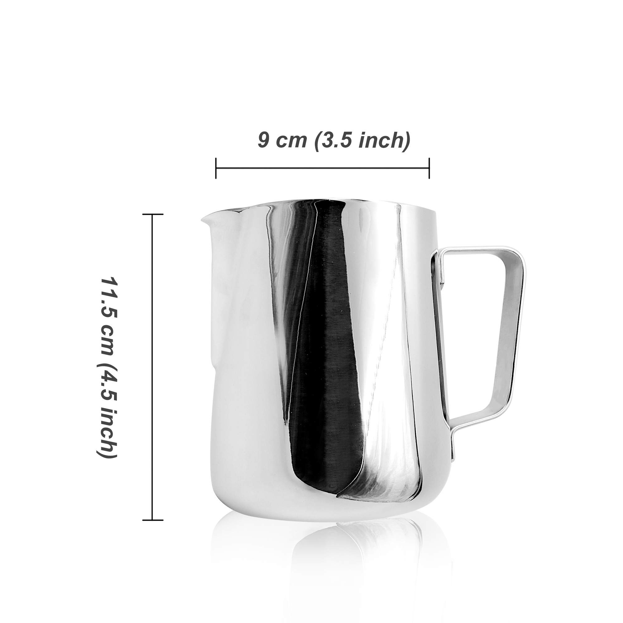20 oz (600ml) 304 Stainless Steel Milk Frothing Pitcher for Espresso Machines - Professional Barista Steaming Jug for Latte, Cappuccino & Hot Chocolate Making at Home or Coffee Shops