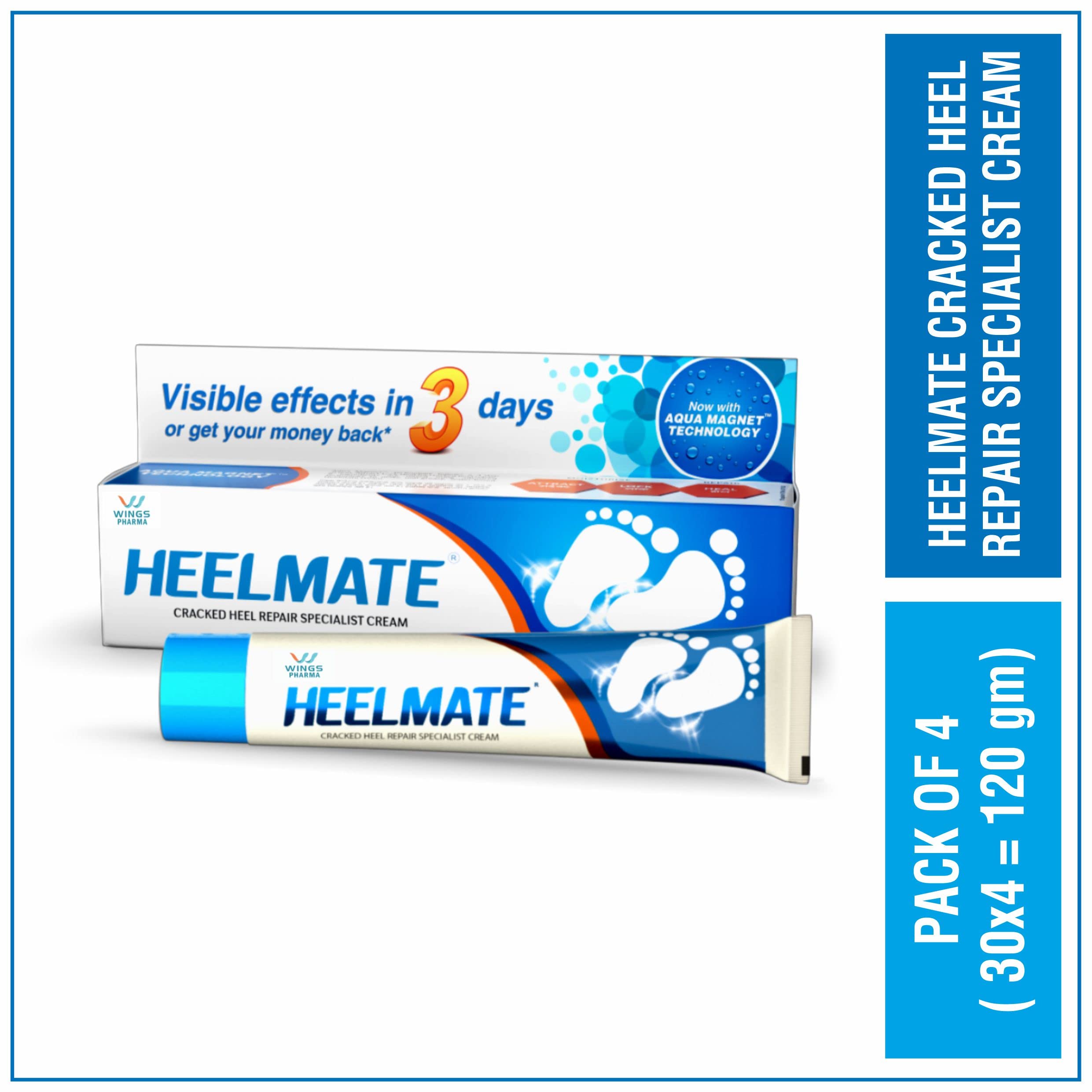 Heelmate Cracked Heel Repair Cream - Intensive Moisturizing Foot Ointment for Dry, Rough Feet (Pack of 4) | Perfect for Cracked Heels, Calluses & Foot Care Routine at Home or Salon