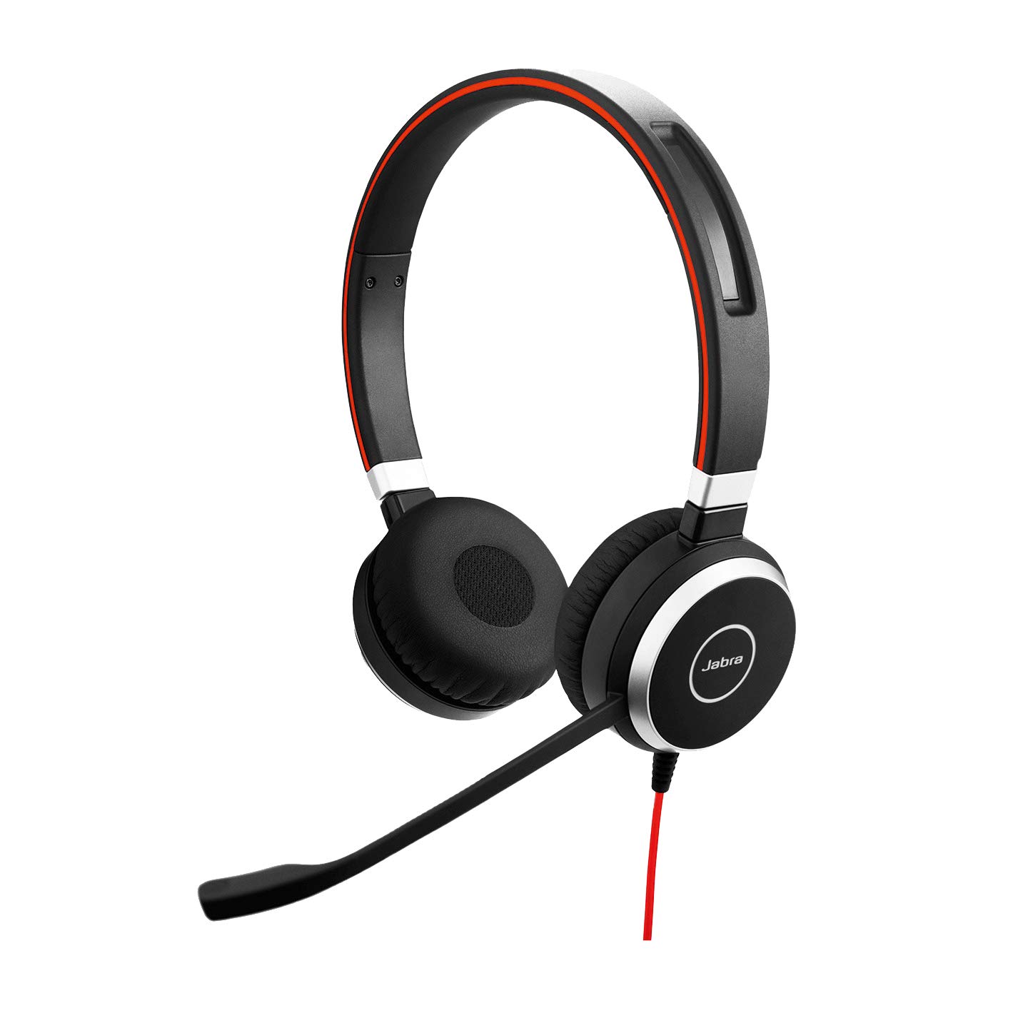 Jabra Evolve 40 Stereo USB Headset with Passive Noise Cancellation - Black Unified Communication Headphones for VoIP, Softphone & Office Use - Perfect for Remote Work, Call Centers & Online Meetings