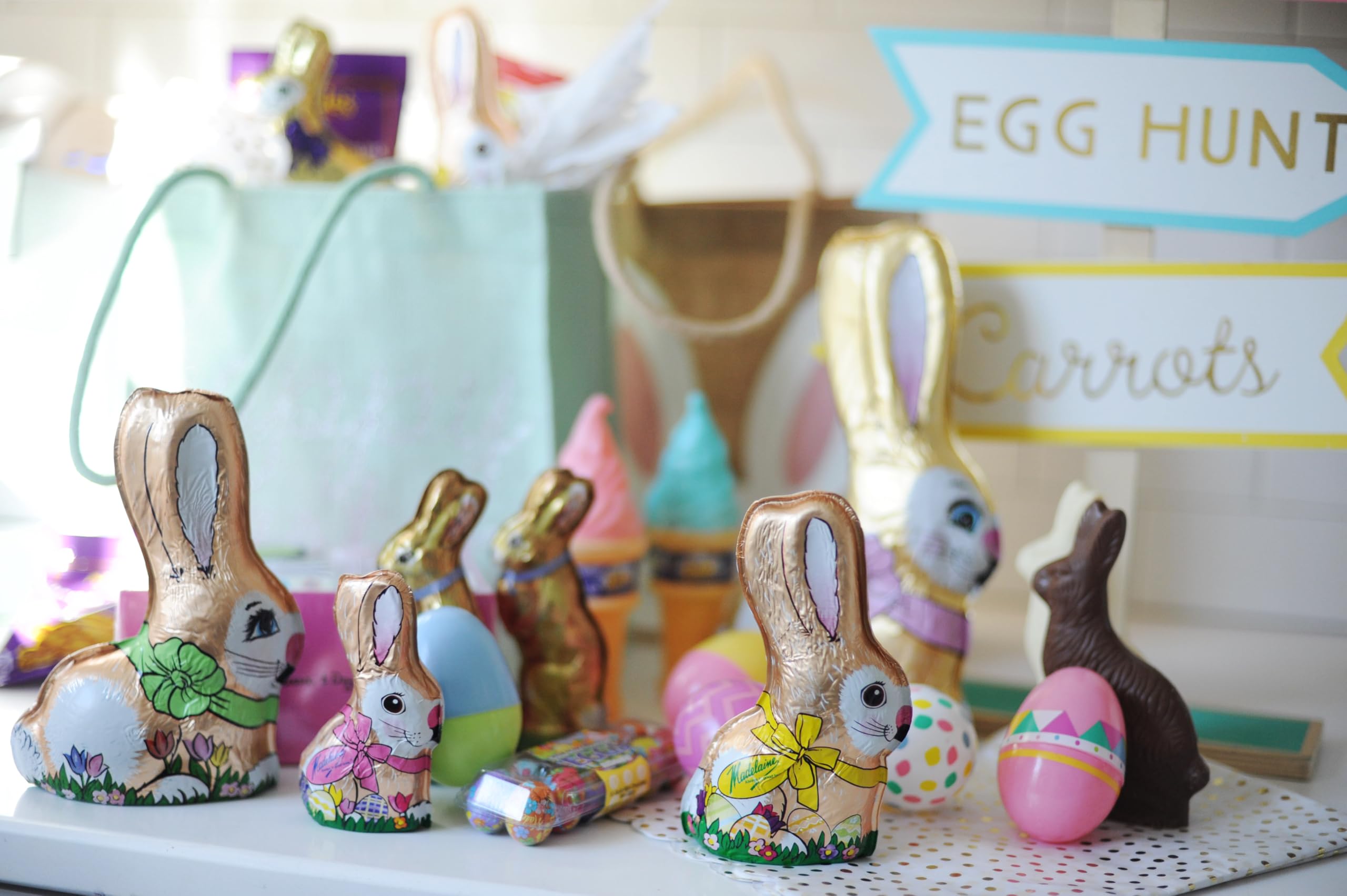 Premium 8 oz Madelaine's Milk Chocolate Easter Bunny - Delicious Semi-Solid Chocolate for Easter Baskets, Party Favors, Holiday Gifts & Festive Decorations - Perfect for Easter Celebrations, Egg Hunts & Spring Gatherings