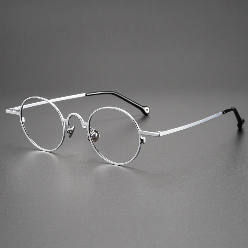 Brightzone Unisex Full Rim Oval Round Titanium Eyeglasses Frame 74080 - Lightweight & Durable Glasses for Work, Reading & Everyday Wear