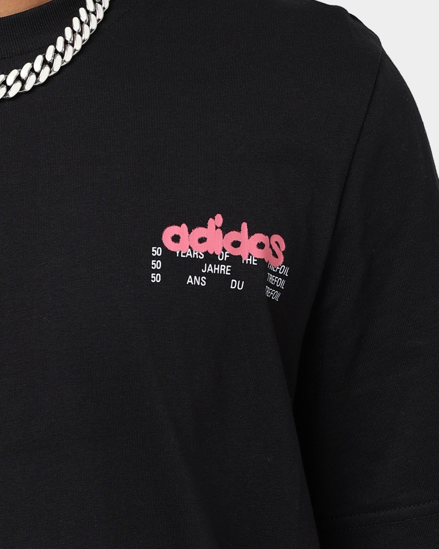 Adidas Behind T-Shirt for Men - Black/Turbo - Comfortable Cotton Crew Neck Tee for Casual Wear, Gym & Street Style