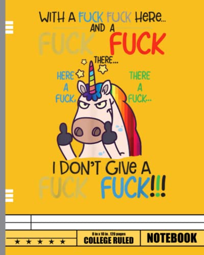 Sarcastic Funny Unicorn Notebook - Hilarious Office Gag Gift for Friends, Coworkers & Family Who Love Humor - Journal Composition Notebook for Work, School & Daily Writing Inspiration