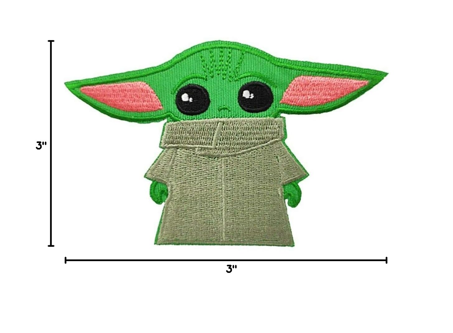 Star Wars Yoda Baby Embroidered Iron-On Patch 3 Inches - Perfect for Jackets, Backpacks & DIY Crafts