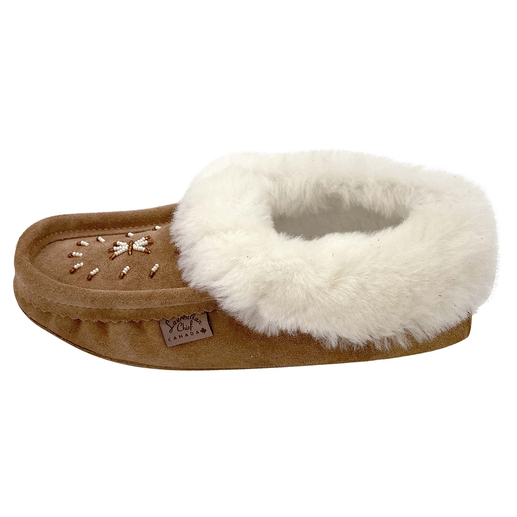 Women's Cozy Fleece-Lined Soft Sole Beaded Moccasin Slippers - Warm House Shoes for Indoor Comfort & Winter Relaxation