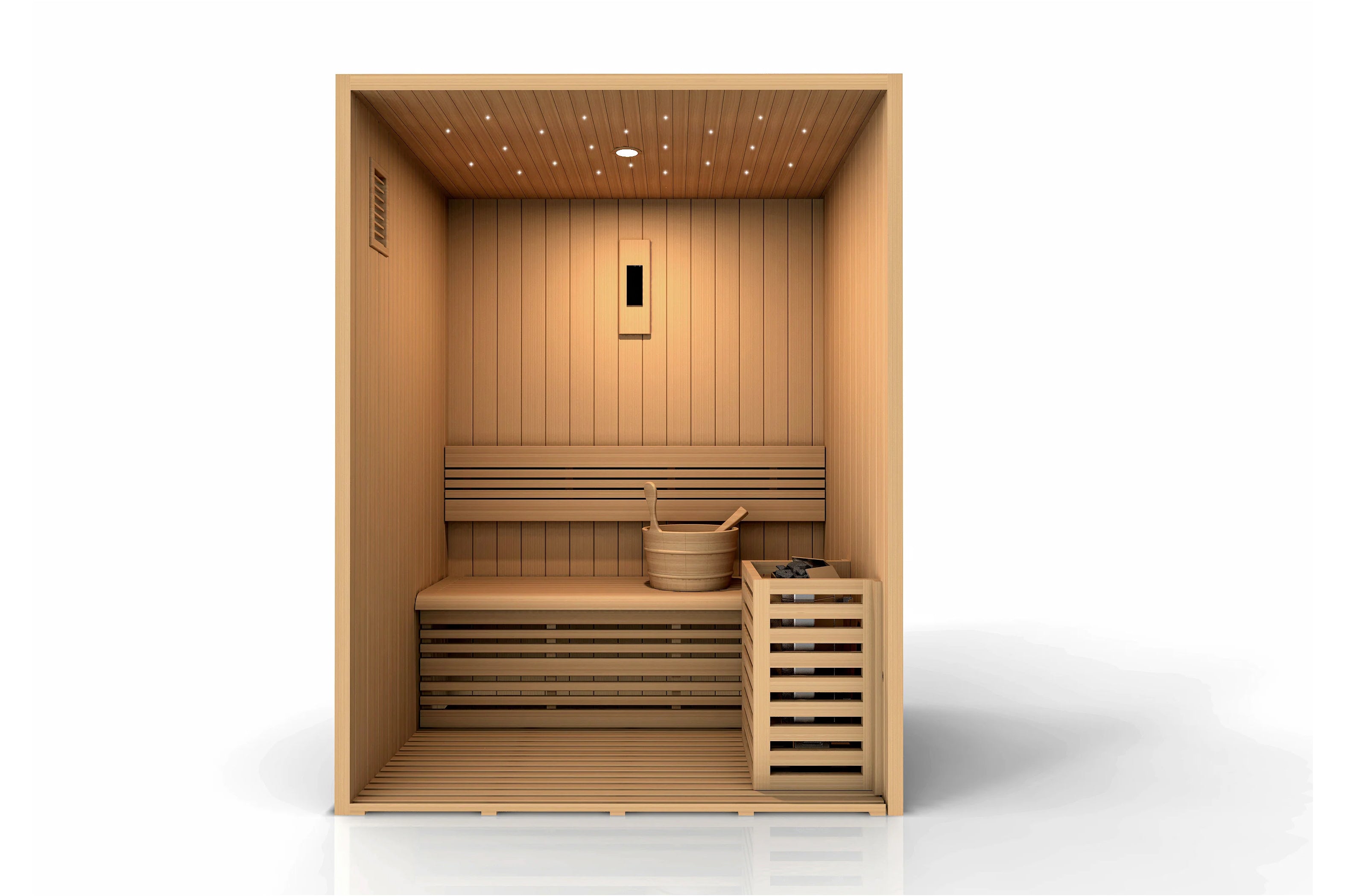 Golden Designs Sundsvall 2-Person Indoor Outdoor Traditional Sauna - Perfect for Home Relaxation & Backyard Spa Experience