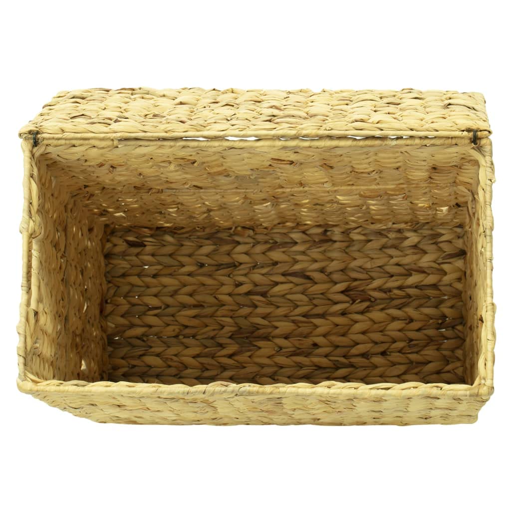 SKM 4-Piece Bathroom Set - Natural Water Hyacinth Storage Baskets for Towels, Toiletries & Organizing - Perfect for Bathroom, Spa, and Laundry Room Decor