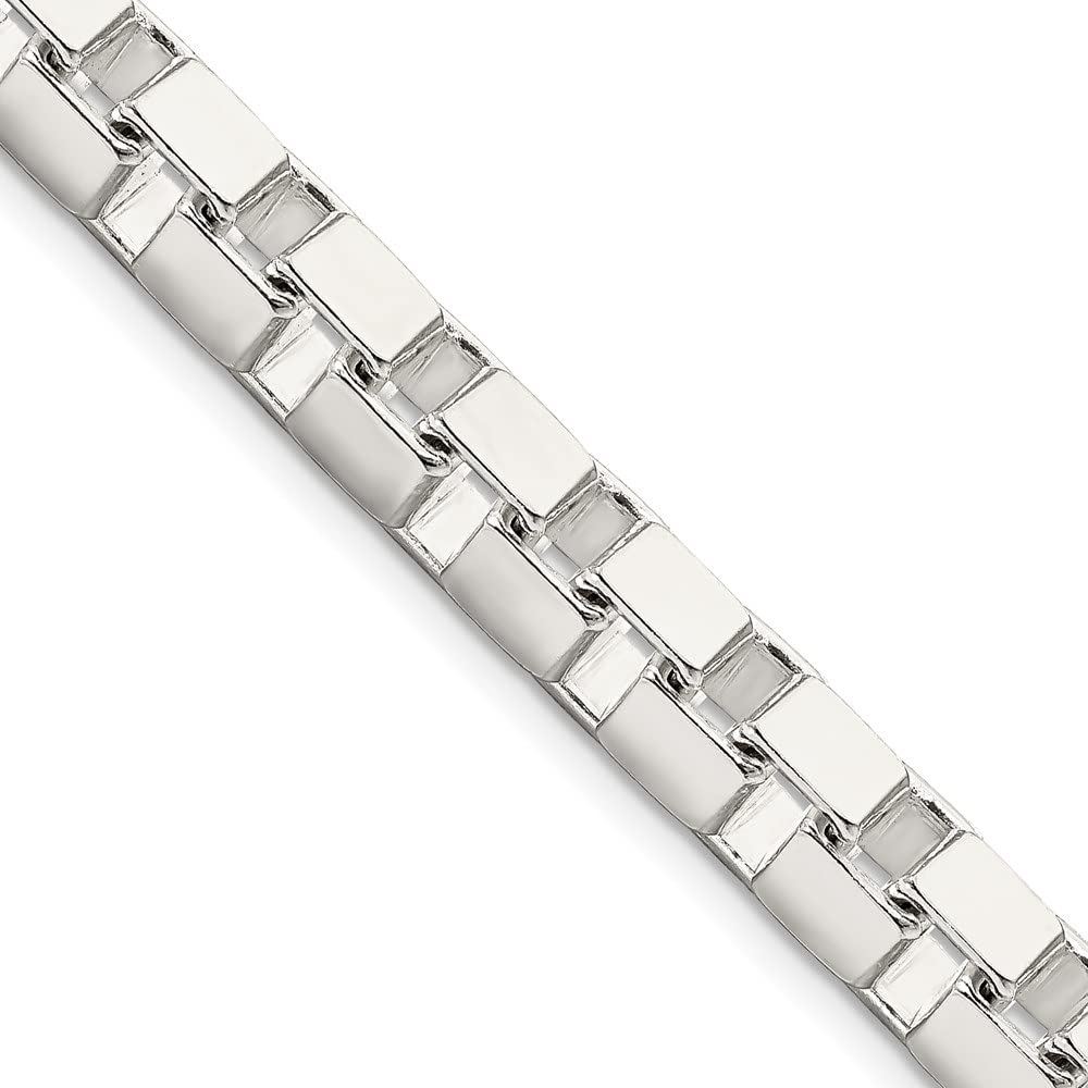 Sterling Silver 7mm Box Chain Necklace for Women & Men - Durable 925 Silver Jewelry Gift for Anniversary, Birthday & Valentine's Day - Elegant Everyday Wear & Special Occasions