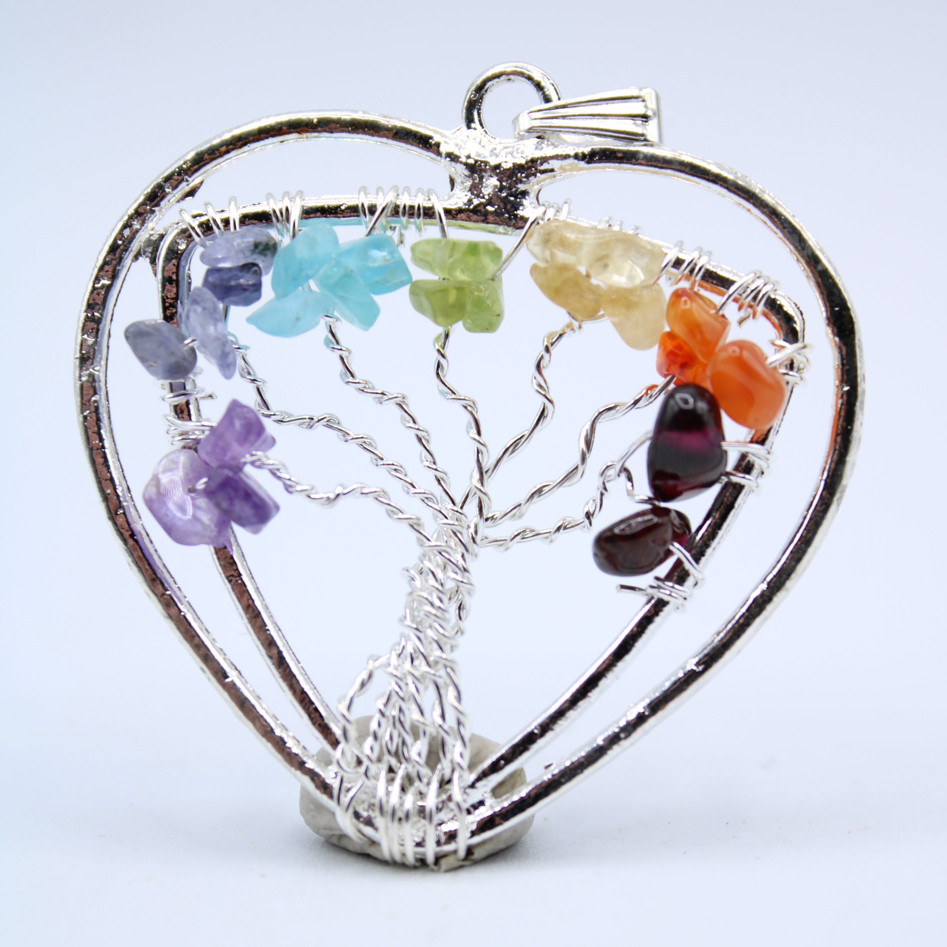 Chakra Heart Tree of Life Pendant Necklace - Spiritual Healing Jewelry for Meditation, Yoga & Energy Balance | Perfect Gift for Women