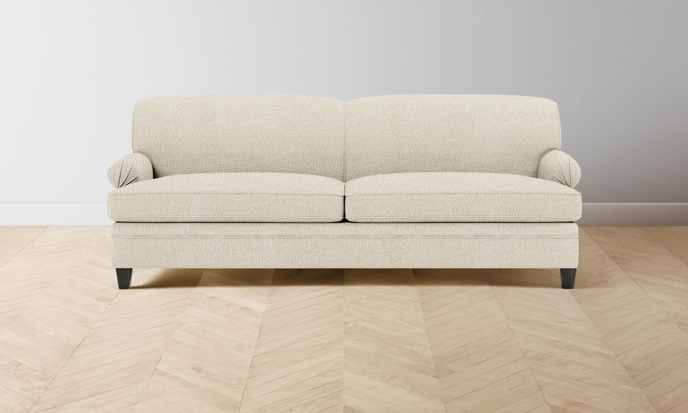 Carmine Sofa - Italian Bouclé White Fabric Modern Living Room Couch for Small Spaces & Apartments | Perfect for Cozy Home Decor & Relaxing Evenings