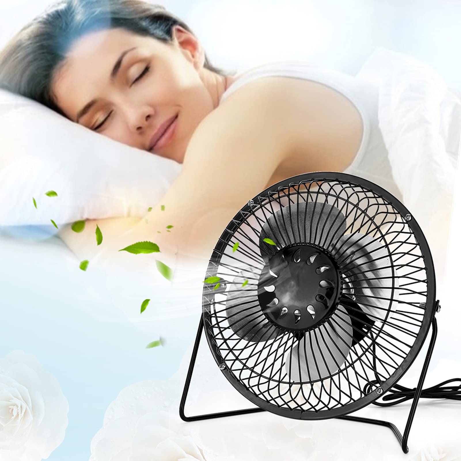 Portable Mini Solar Fan - Solar Powered Cooling Fan for Outdoor Camping, Hiking & Ventilation | USB Rechargeable, Lightweight & Weatherproof for Patio, Tent, RV & Emergency Use