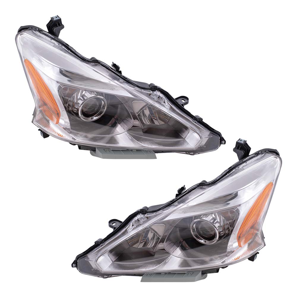 Nissan Halogen Headlights Replacement - Driver & Passenger Side Headlamps Compatible with 26060-3TA0A, 26010-3TA0A - Perfect for Night Driving & Vehicle Safety Upgrades