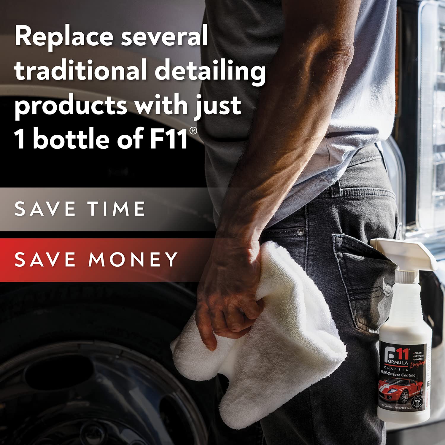 F11 TopCoat Polish & Sealer for Cars, Motorcycles, Boats & RVs - Water-Based Ceramic Coating Alternative - 1 Gallon Bottle - Protect & Shine Vehicles, Motorcycles & Marine Surfaces