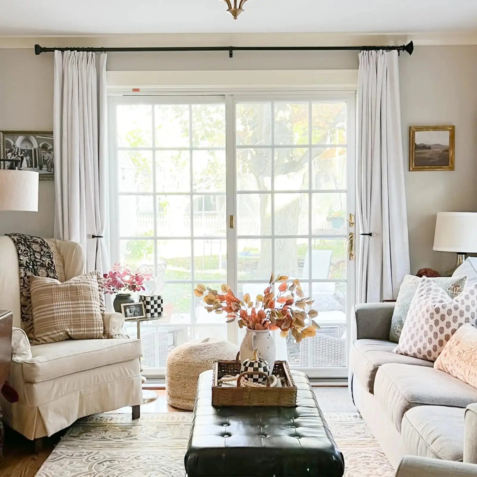 Liz Linen Extra Wide Pleated Curtains for Living Room & Bedroom - Blackout Thermal Insulated Drapes for Home Decor