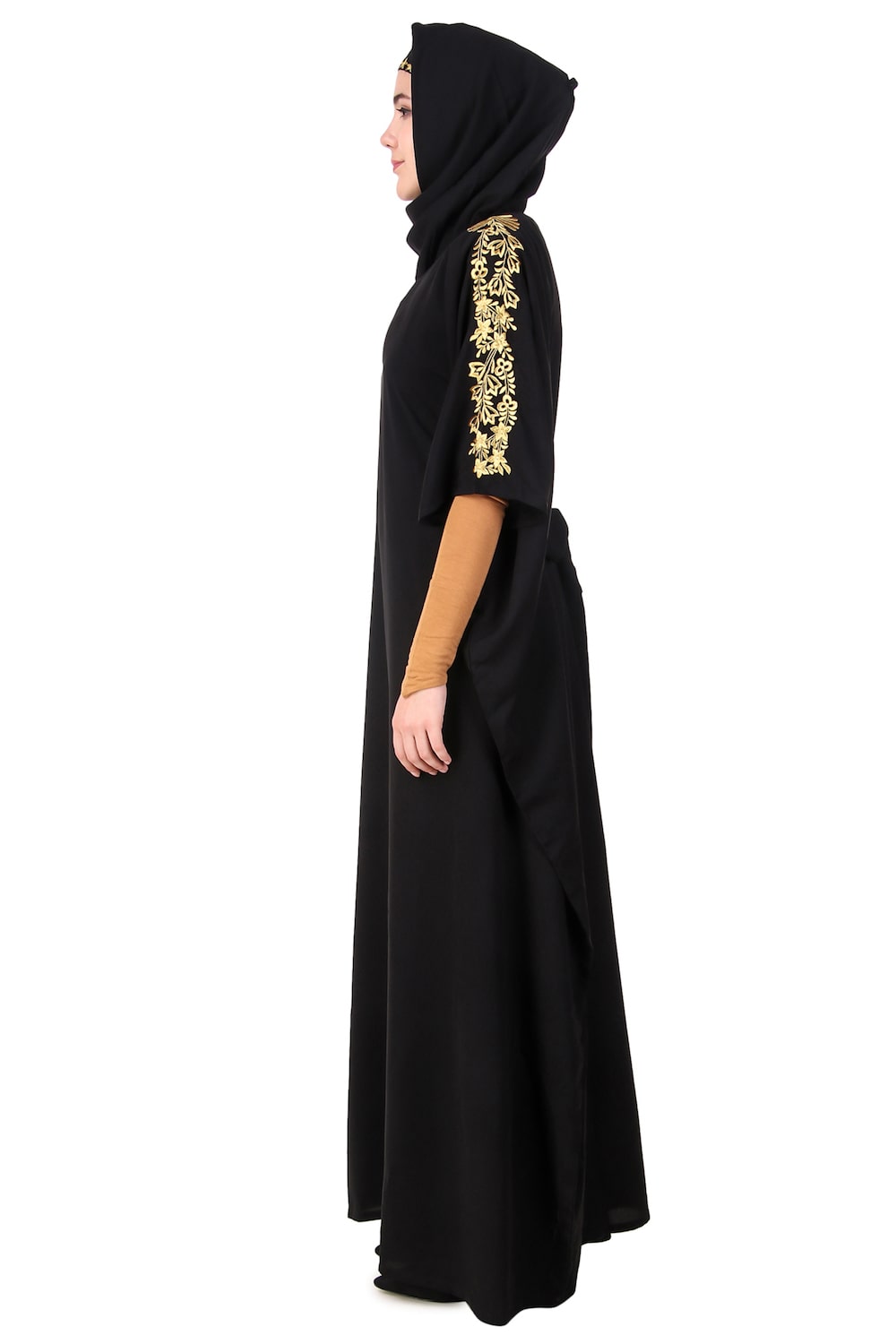 Embellished Floral Sleeve Kaftan Dress for Women - Boho Chic Beach Cover Up, Pool Party, Vacation & Summer Outfit