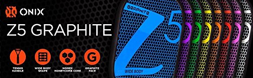 Onix Z5 Graphite Pickleball Paddle - Premium Cushion Grip & Protective Cover Included | Perfect for Tournament Play & Recreational Games