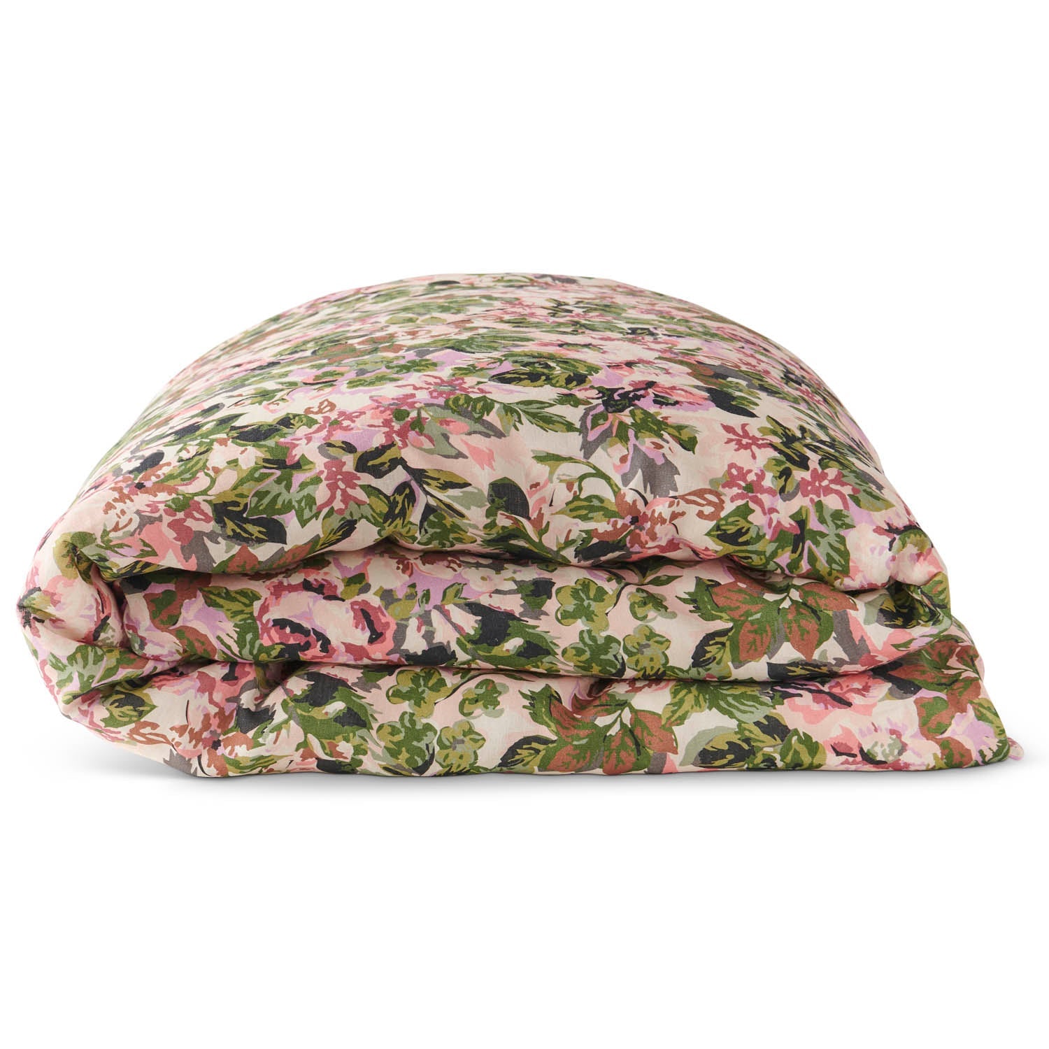 Floral Linen Quilt Cover Set - Botanical Garden Design Bedding - Queen/King Size Duvet Cover - Breathable & Soft Home Decor for Master Bedroom or Guest Room