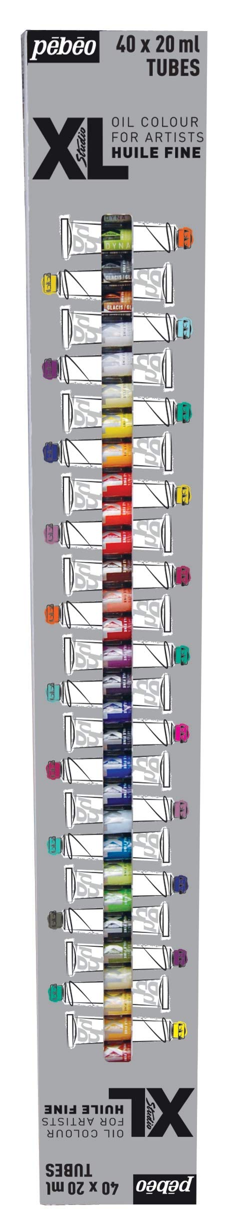 Pebeo 920241 Fine Oil Assorted Artist Tubes, 20ml - Professional Oil Paint Set for Canvas Painting, Portrait & Landscape Art - Perfect for Artists, Students & Hobbyists