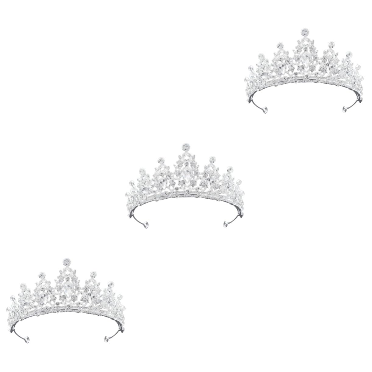 FOMIYES 2pcs Rhinestone Hair Clips - Crystal Bridal Headpiece for Women, Wedding Tiara Crown, Fairy Rhinestone Hair Accessories for Brides, Prom, Pageant & Special Occasions