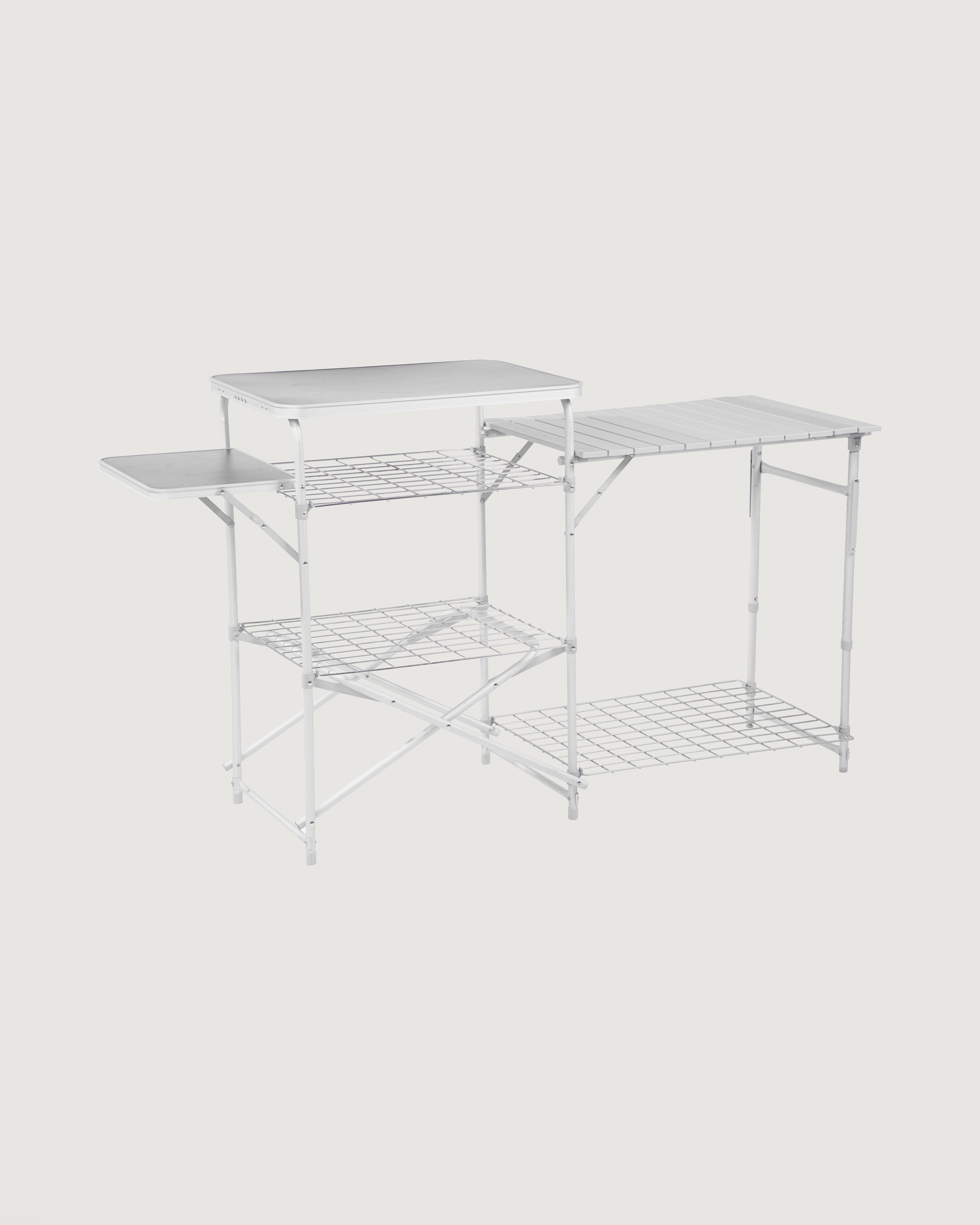 Retreat Kitchen Unit in Silver - Modern Kitchen Storage Solution for Small Spaces, Apartments & RVs - Perfect for Organizing Spices, Utensils & Cookware