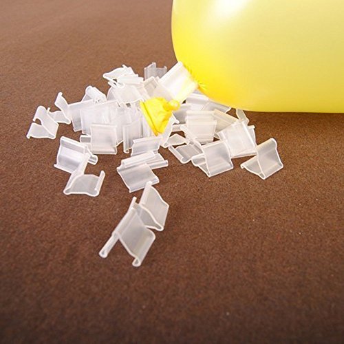 PMU Quickie Clips for Latex Balloons - 100 Pack | Secure Balloon Ties for Party Decorations, Events & Celebrations