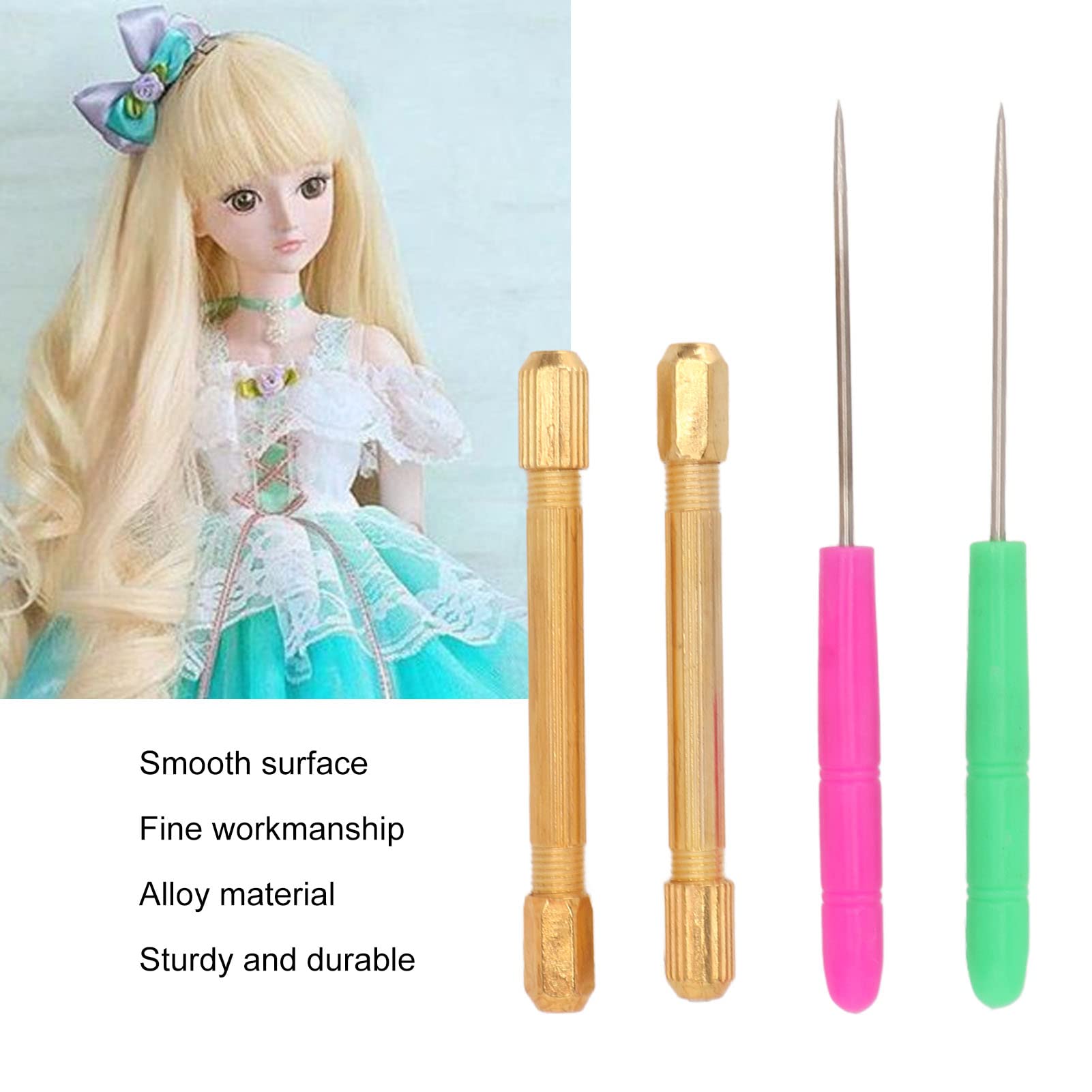 Professional Doll Hair Rooting Tool Kit - 10 Metal Needles for Reborn Doll Hair Making, Reroot & Rehair | Durable & Sturdy Holder for DIY Doll Crafting | Perfect for Reborn Dolls, Blythe Dolls & Custom Doll Making Projects