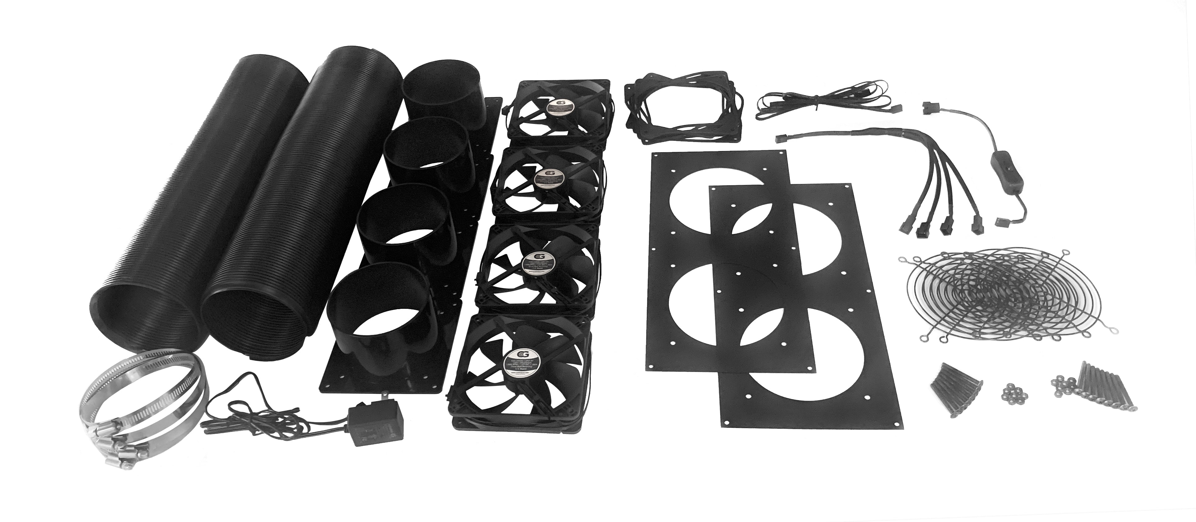 11 Inch Fan Mounting and Ducting Kit - Heavy Duty Ventilation System for Grow Tents, Greenhouses & Home Cooling - Easy Installation & Durable Design