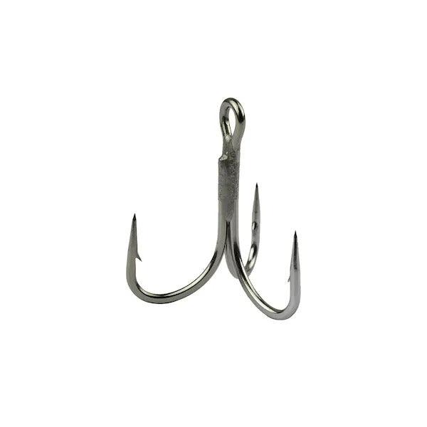 Mustad Jaw Lok 3X Strong Inline Treble Hooks for Bass Fishing - Saltwater & Freshwater Fishing Lures - Sharp Stainless Steel Hooks for Anglers