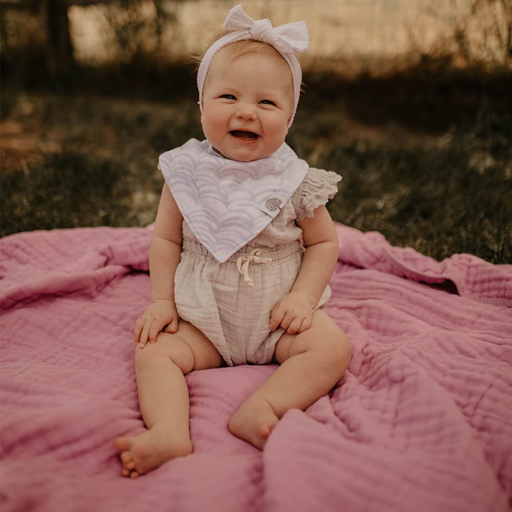 Parker Baby Muslin Blanket - 100% Soft Cotton Toddler Quilt & Swaddle Blanket | Gender Neutral 47