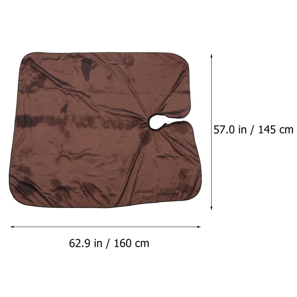 OSEN Waterproof Nylon Barber Hair Cutting Apron - Salon & Parlour Professional Hairdressing Smock (1 Piece, Brown) - Ideal for Hair Stylists, Barbershops & Home Haircuts