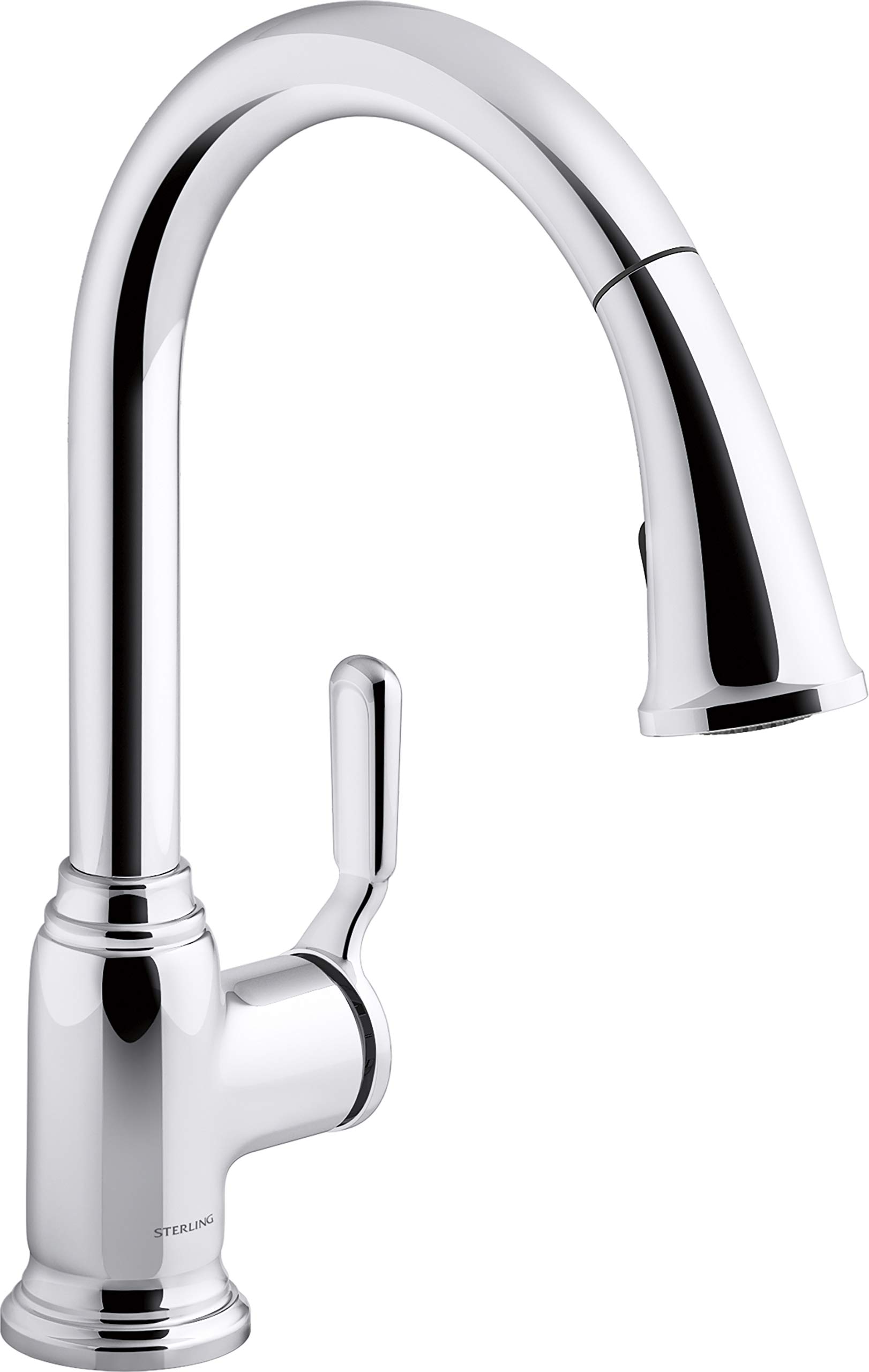 Ludington® Pull Down Kitchen Faucet - High Arc Modern Stainless Steel Sink Faucet with Sprayer for Easy Dishwashing & Cooking | Perfect for Home, Restaurant & RV Use