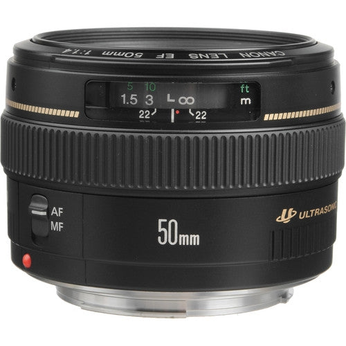 Canon EF 50mm f/1.4 USM Standard Auto Focus Lens for DSLR Cameras - Perfect for Portrait, Low Light & Street Photography