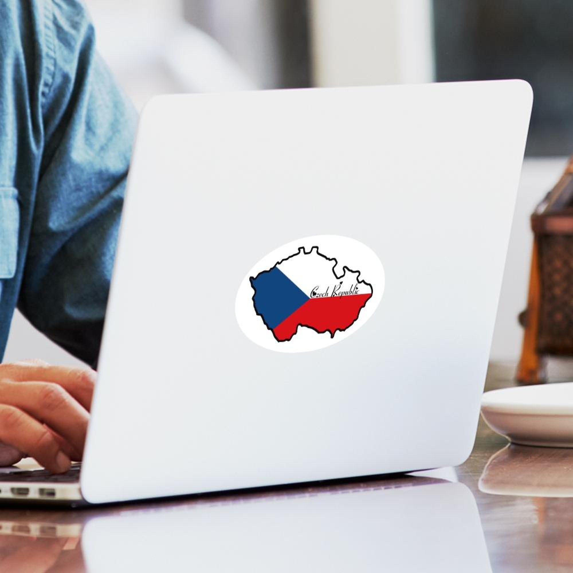 Cool Czech Republic Oval Car Bumper Sticker - Waterproof Vinyl Decal for Cars, Laptops, Water Bottles | Travel & National Pride Accessories