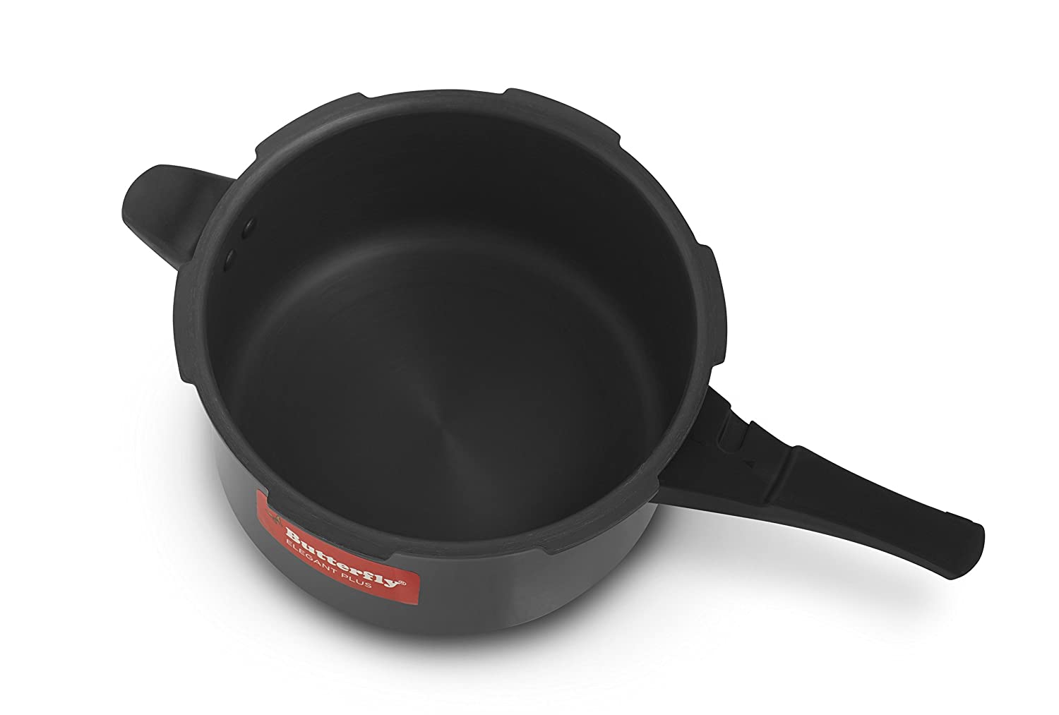 Butterfly Elegant Plus 5L Induction Base Hard Anodized Aluminum Pressure Cooker - Fast Cooking for Rice, Stews & Meals | Perfect for Home Kitchen & Camping
